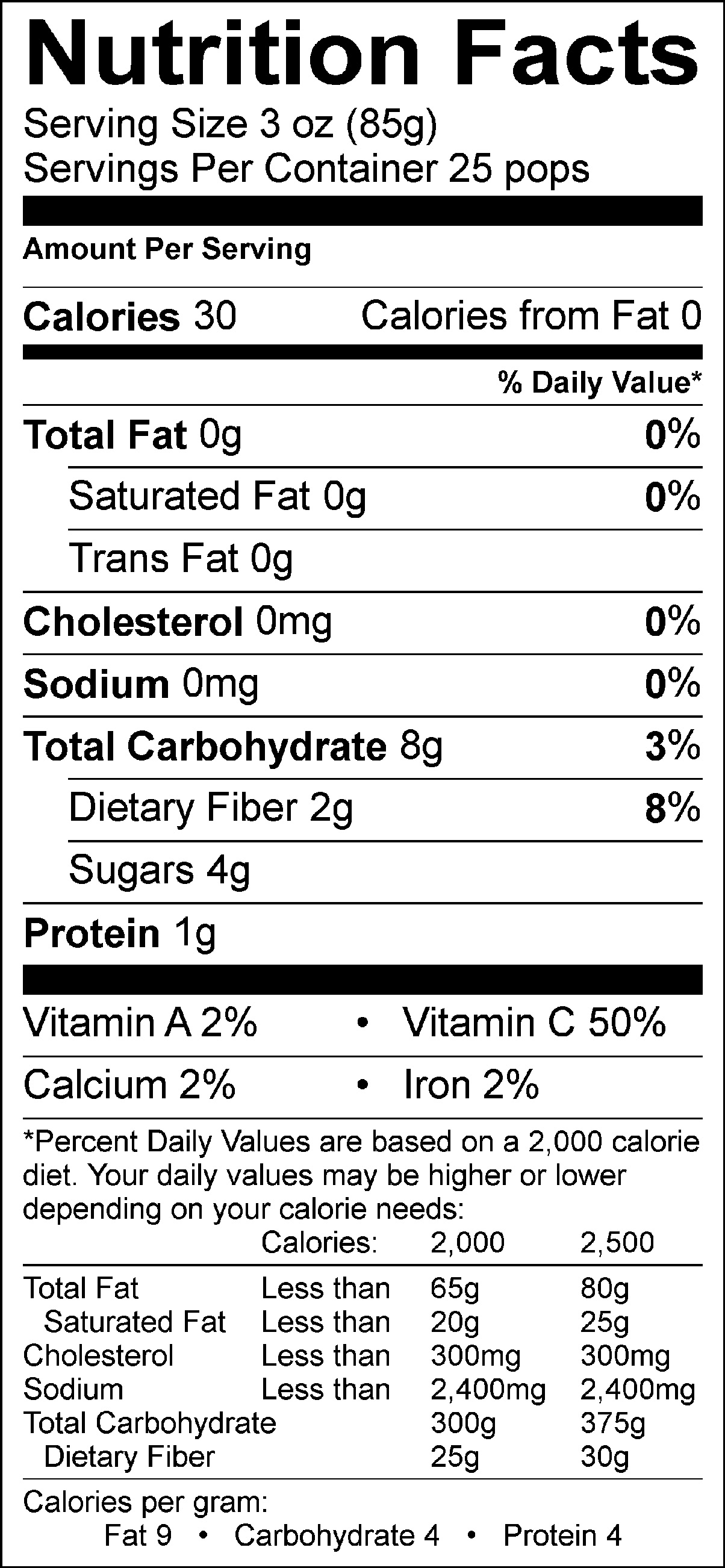 Strawberry Basil Nutrition Facts